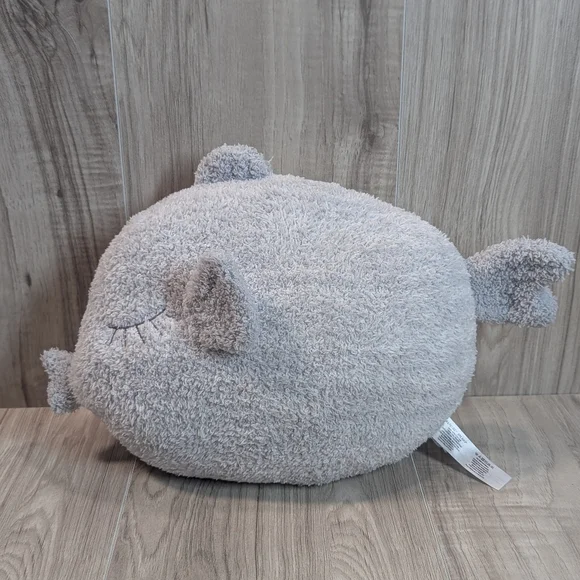 Barefoot Dreams CozyChic Buddie Fish Gray Plush Pillow Stuffed Animal - Picture 4 of 9